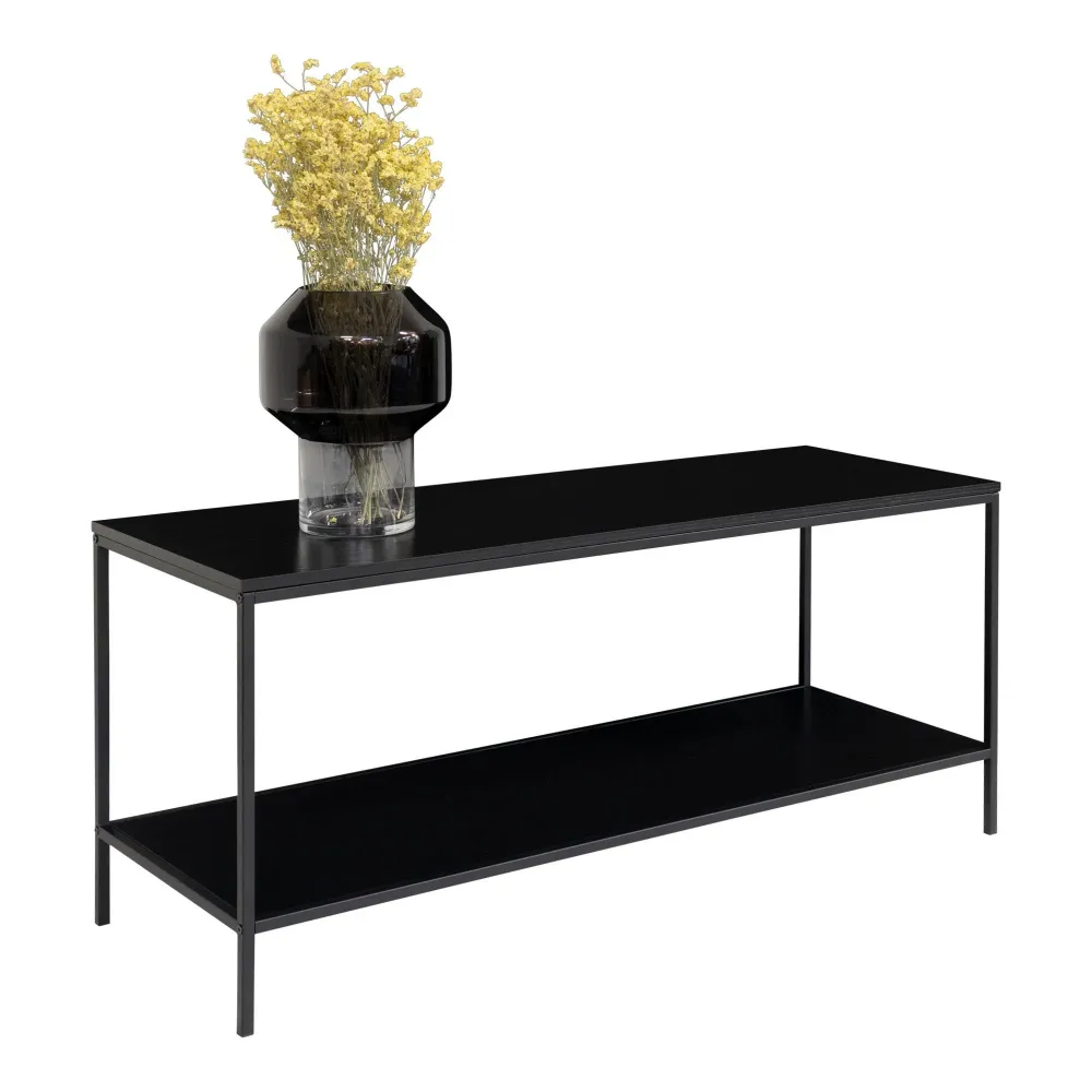 Comoda TV Vita neagra, cu 2 rafturi 100x36x45 cm