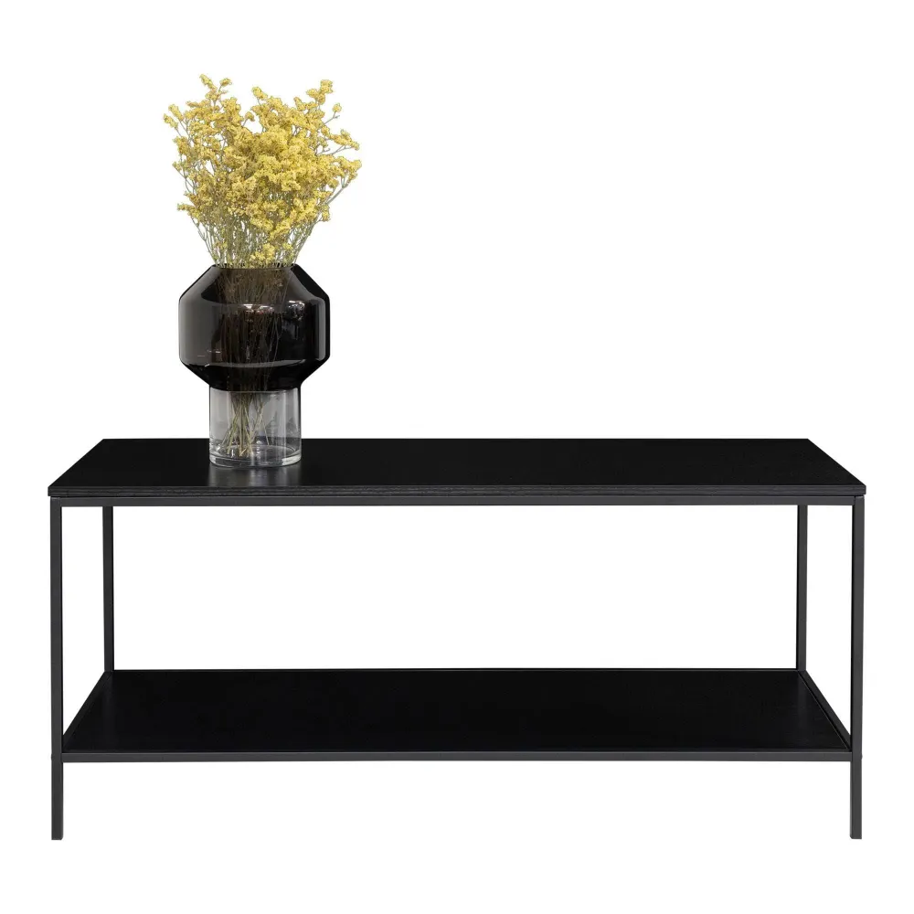 Comoda TV Vita neagra, cu 2 rafturi 100x36x45 cm