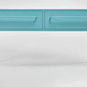 Comoda doua sertare, mdf vopsit, bleu turcoaz, colectia Ocean