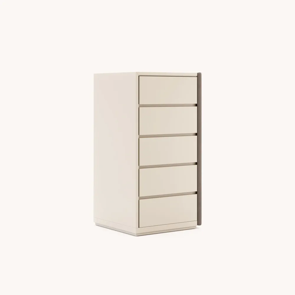 Comoda inalta lemn, tapitata, 5 sertare Taylor