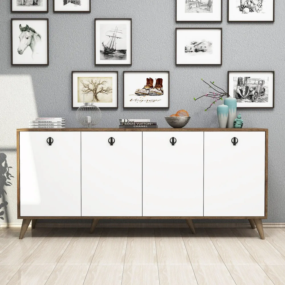 Consola Nowe cu 4 Usi, Nuc, 180 x 80 x 45 cm