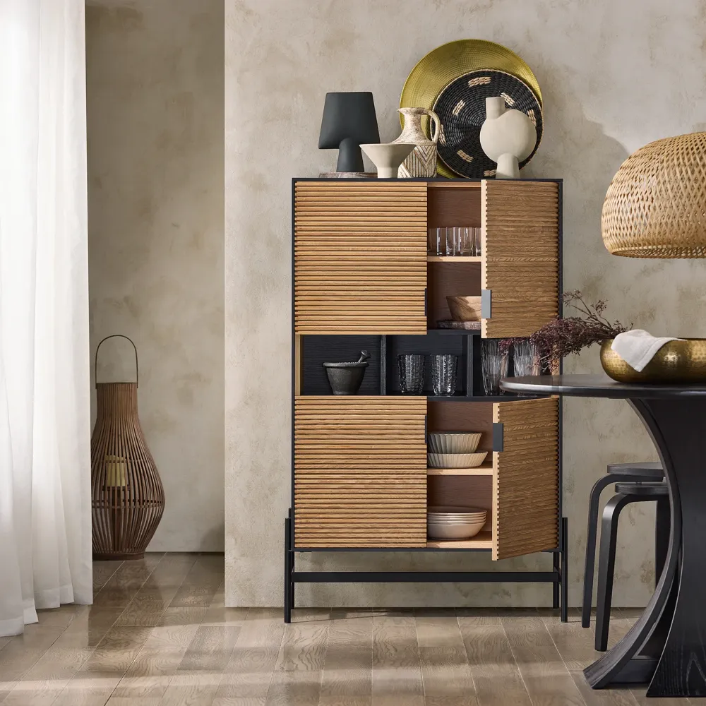 SoBuy Bufetă 84x40x132cm HFSB03-SCH