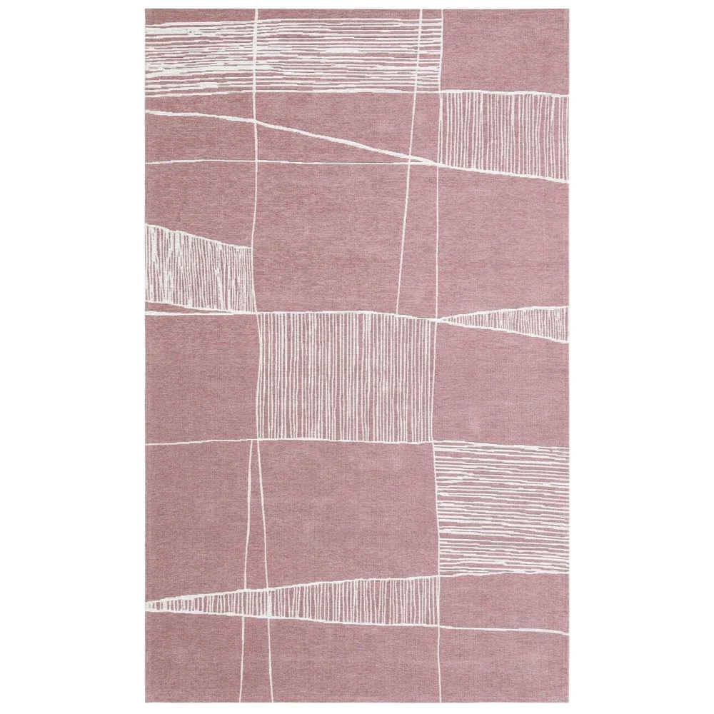Covor de living / dormitor Maze Home PALMA, Roz - Alb, 135x200 cm