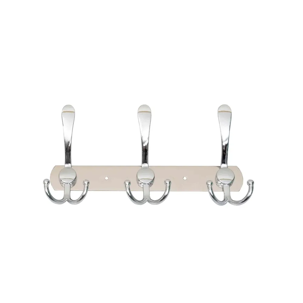Cuier metalic cu 3 agatarori, lungime 24.5cm, inox Z-TOOLS / ZTS 8143