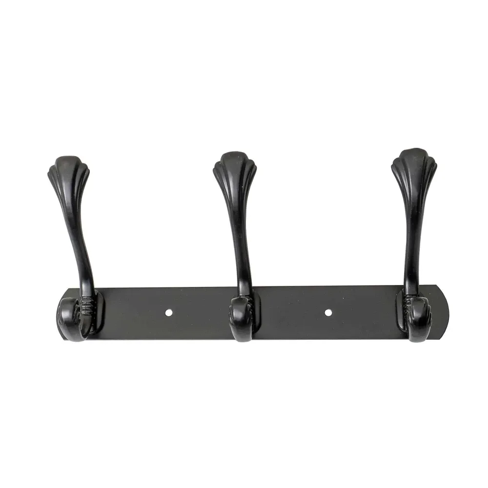 Cuier metalic cu 3 agatarori, lungime 24.5cm, negru Z-TOOLS / ZTS 8146