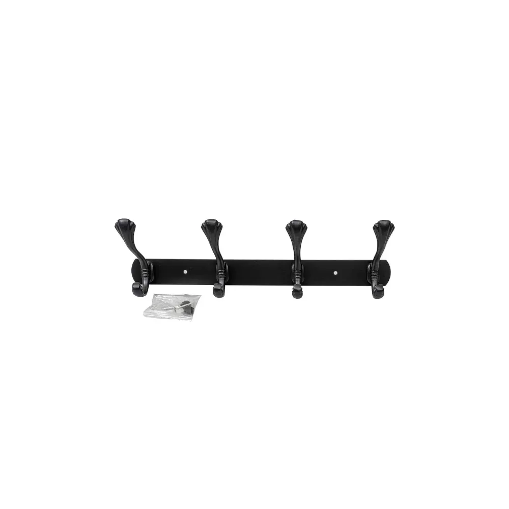 Cuier metalic cu 4 agatarori, lungime 34.5cm, negru Z-TOOLS / ZTS 8147