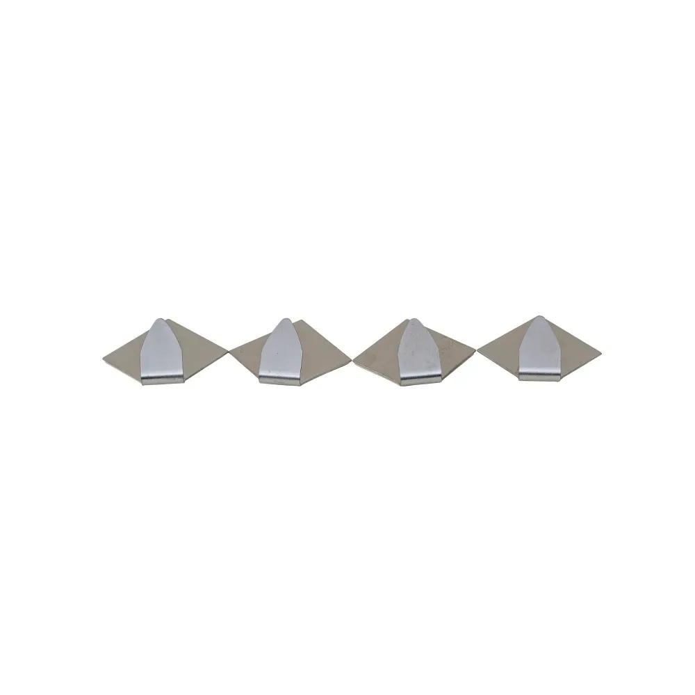 Set 4 cuiere din inox cu adeziv super rezisten Z-TOOLS / DSY 1037