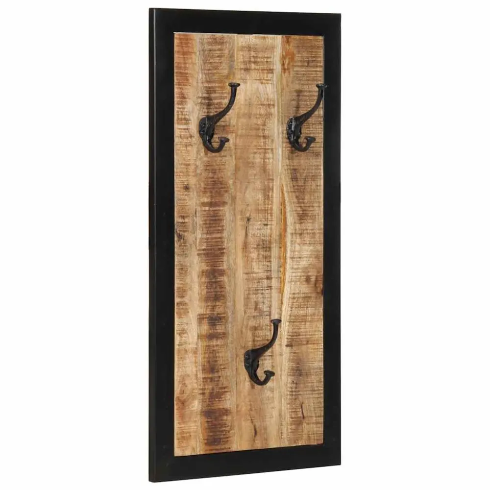 Cuier pentru haine, 40x2x80 cm, lemn masiv de mango brut