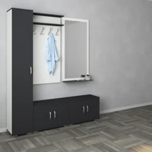 Set Hol haaus Como V7, Antracit/Alb, L 165 cm