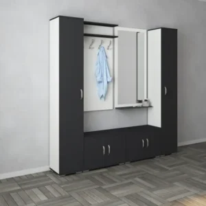 Set Hol haaus Como V3, Antracit/Alb, L 200 cm