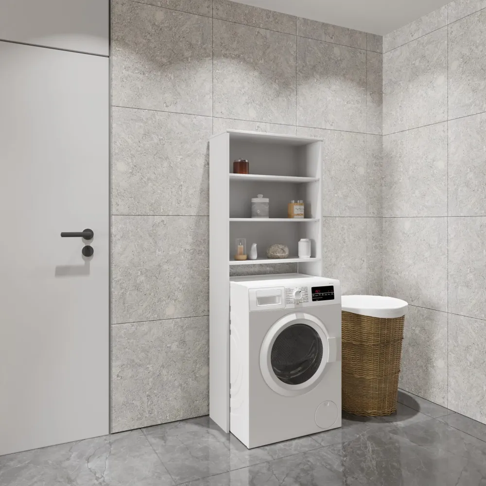 Raft Masina de Spalat haaus Fyn, Alb, 65 x 25 x 170 cm