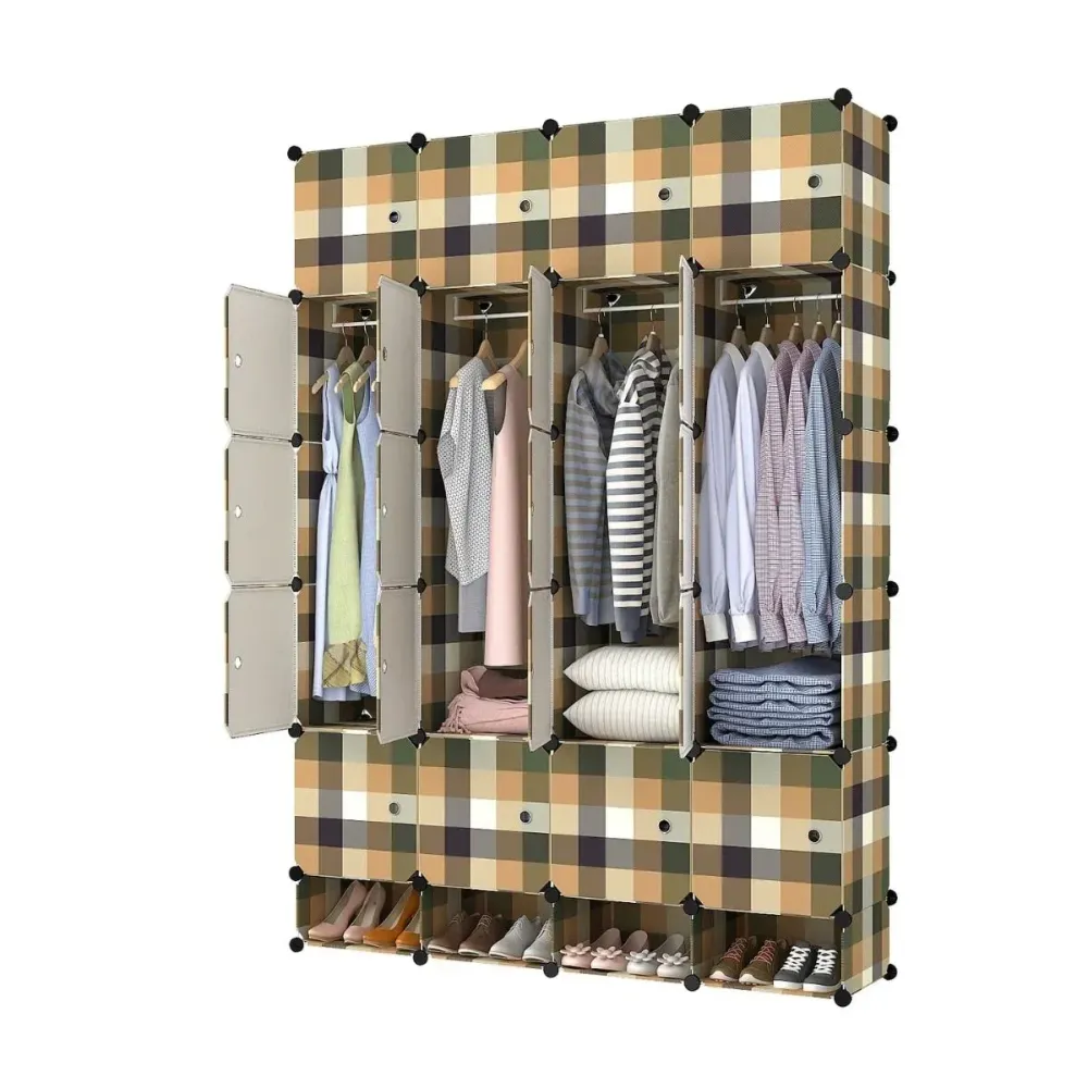 Dulap Modular, 20 Usi, Naimeed D7162, 197x145x37cm ,Verde