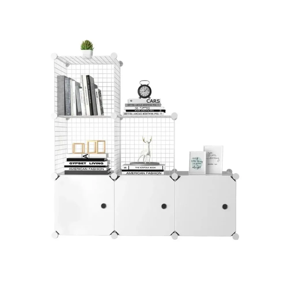Dulap Modular, 3 Usi, Naimeed D7156, 110x110x37cm , Alb