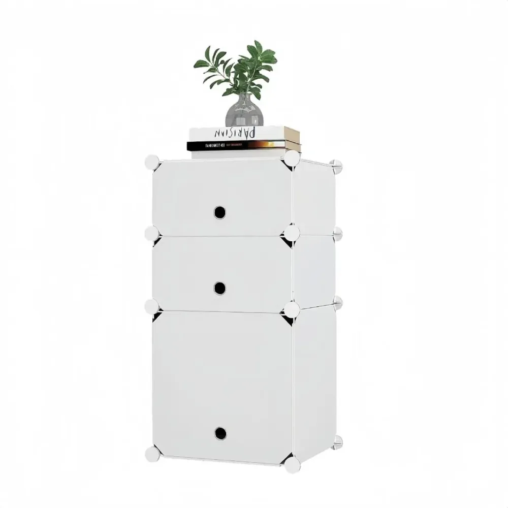 Dulap Modular, 3 Usi, Naimeed D7892, 74x37x37cm , Alb