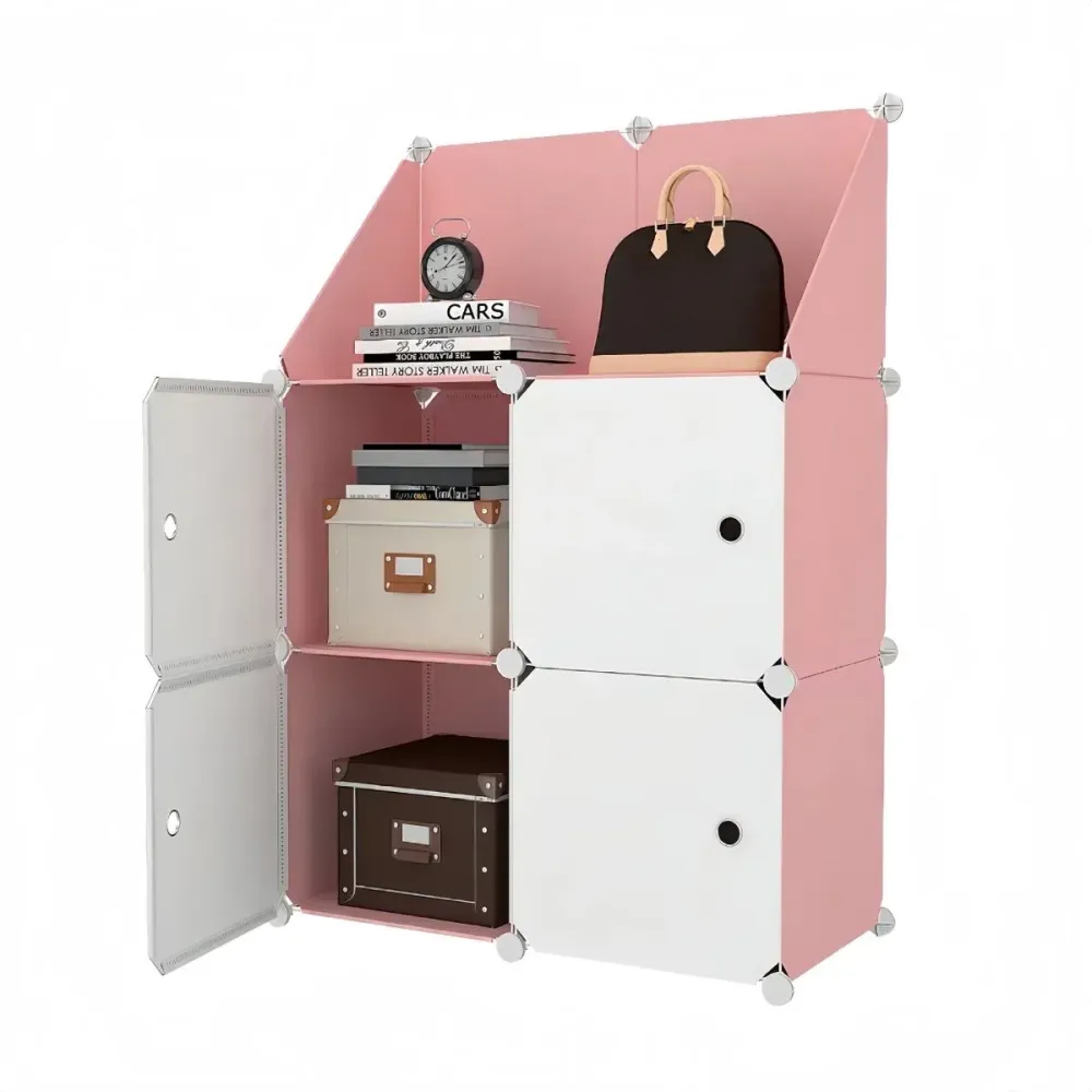Dulap Modular, 4 Usi, Naimeed D7895, 110x75x37cm, Roz