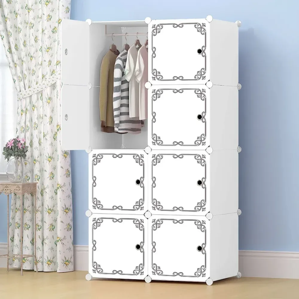 Dulap Modular, 8 Usi, D5816, Alb