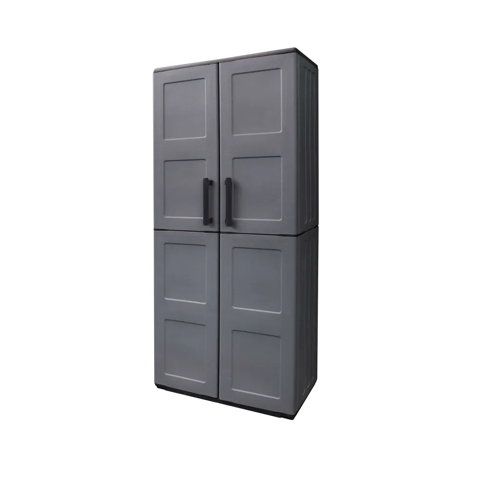 Dulap plastic 2 usi ArtPlast inalt, balamale de otel si rafturi reglabile 680x370x1630mm