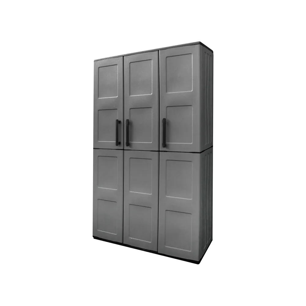 Dulap plastic 3 usi ArtPlast inalt, balamale de otel si rafturi reglabile 1020x370x1630mm