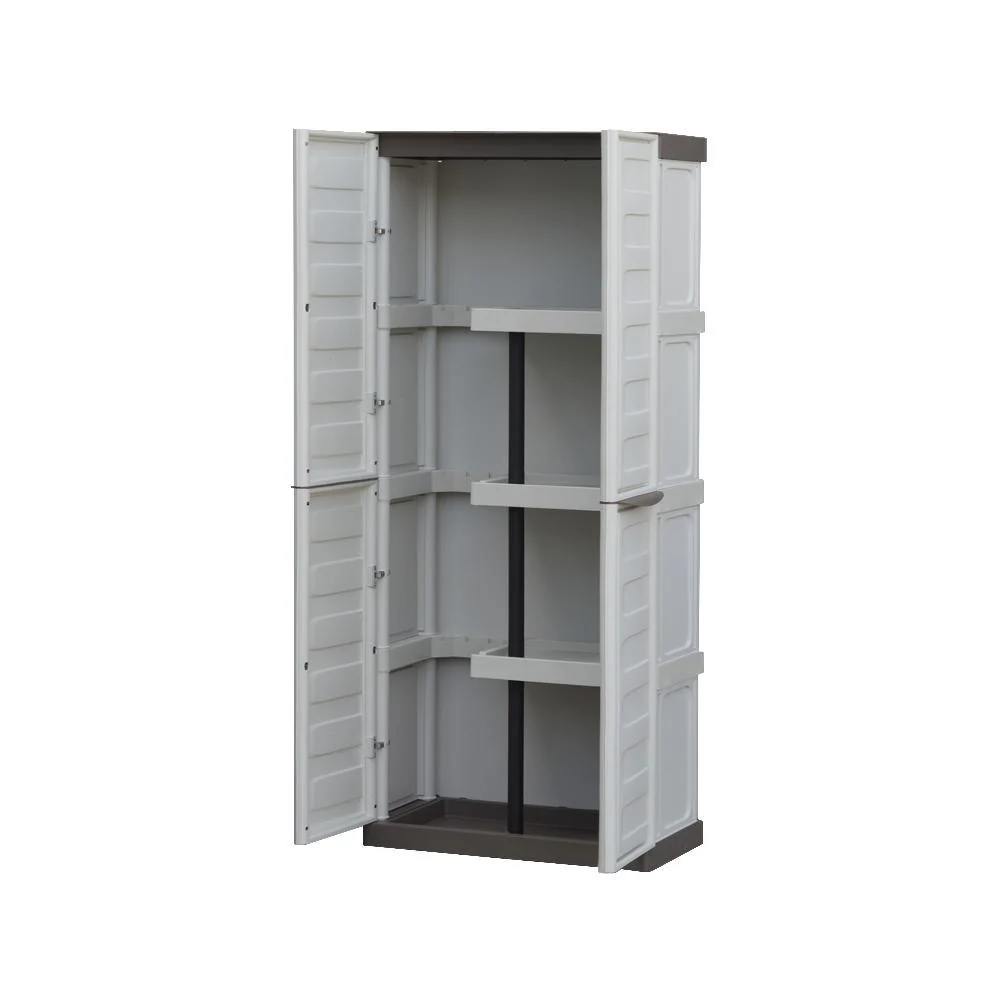 Dulap plastic 2 usi ArtPlast inalt, balamale de otel si 3 rafturi reduse 700x390x1650mm