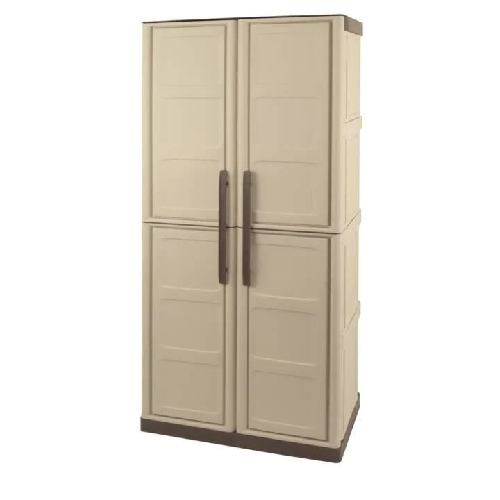 Dulap plastic 2 usi ArtPlast inalt, balamale de otel si 3 rafturi reduse 700x390x1650mm