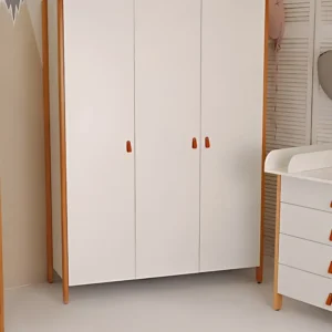 Dulap Cu 3 Uși Scandi Alb-Natur Ingvart
