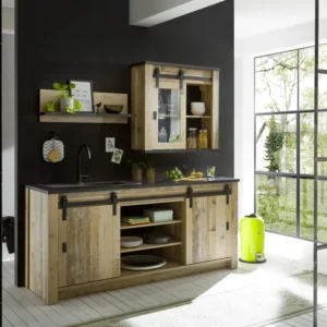 Bucatarie Sherwood, 3 corpuri cu aspect modern latime 201 cm