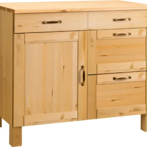 Dulap de bucatarie Alby din lemn masiv de pin, 100 cm latime