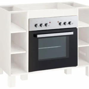 Dulap de bucătărie pentru cuptor Oslo din lemn de pin crem 100 cm