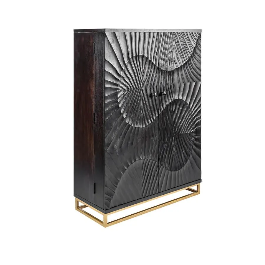 Bar negru din lemn 141 cm Scorpion Invicta Interior