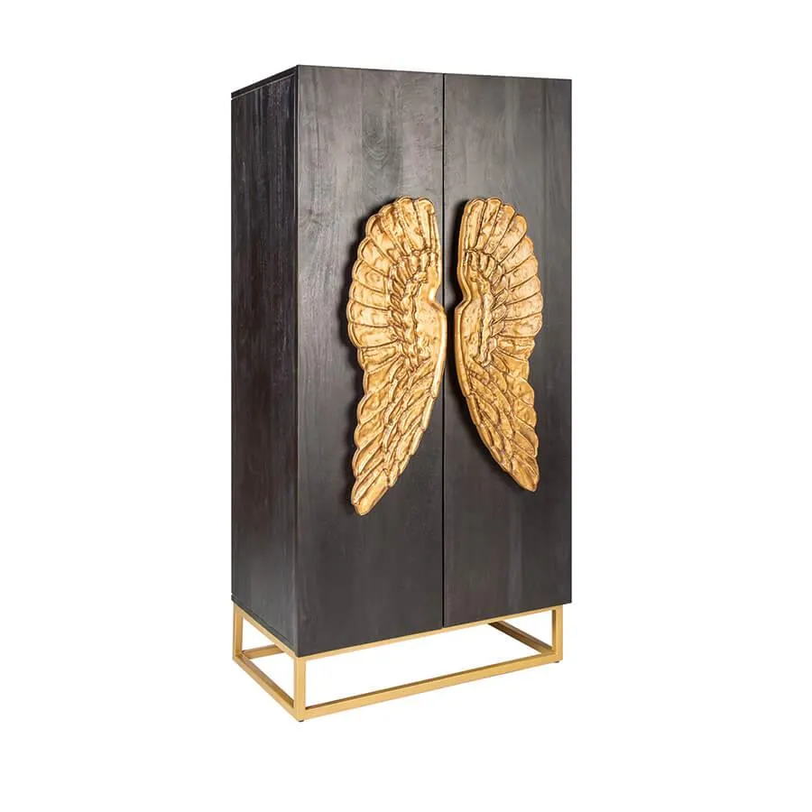 Dulapior negru din lemn Angel 70 Invicta Interior