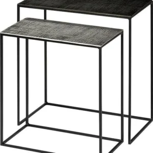 Set două măsuțe laterale Lambert Yuki cu blat din aluminiu