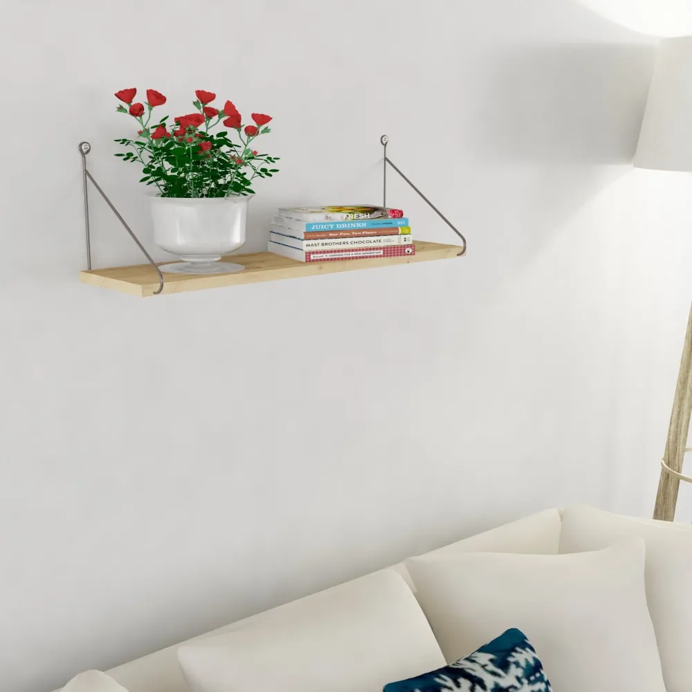 Polita Armoni, din PAL melaminat, stejar, 72x20x20 cm