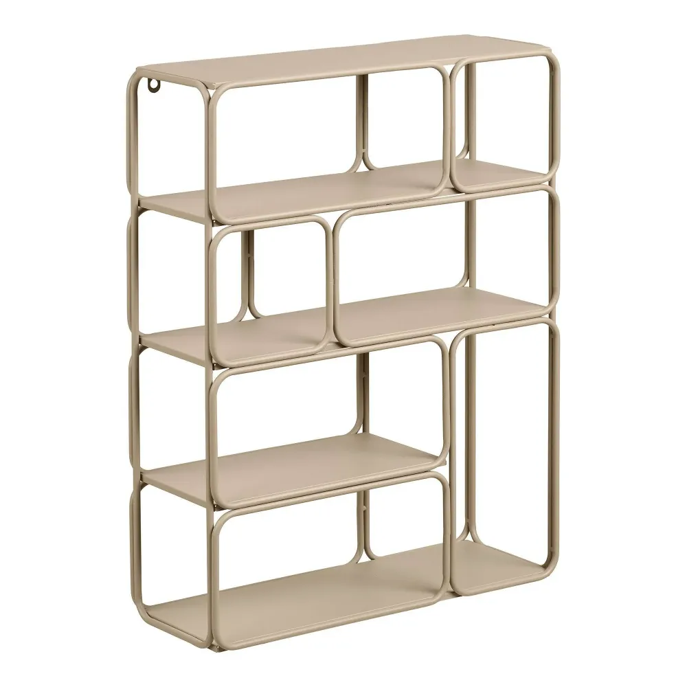 Lanciano etajera suspendata din metal, bej 48x18x64 cm