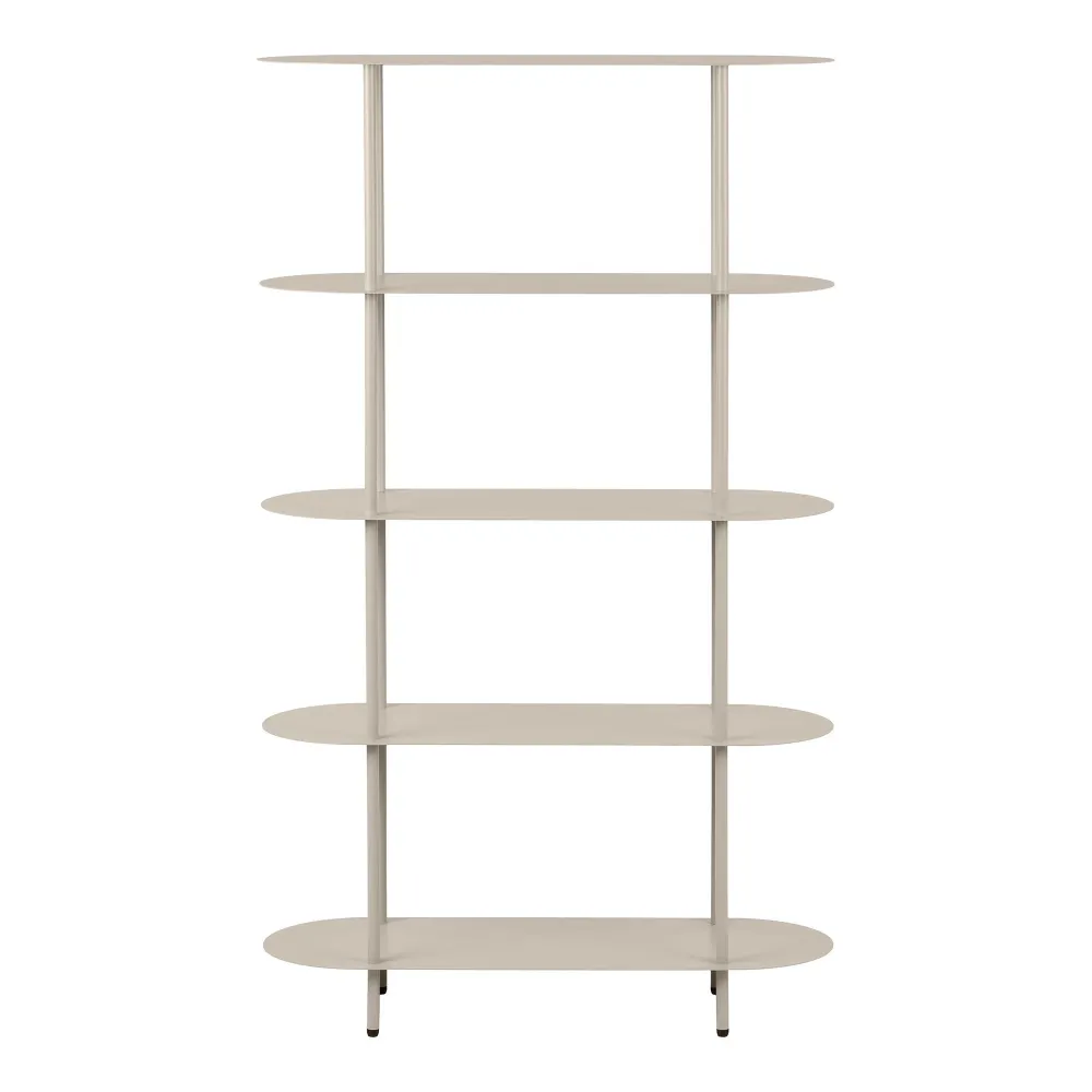 Rieti Etajera cu 5 rafturi, metal, nisipiu 31x90x150 cm