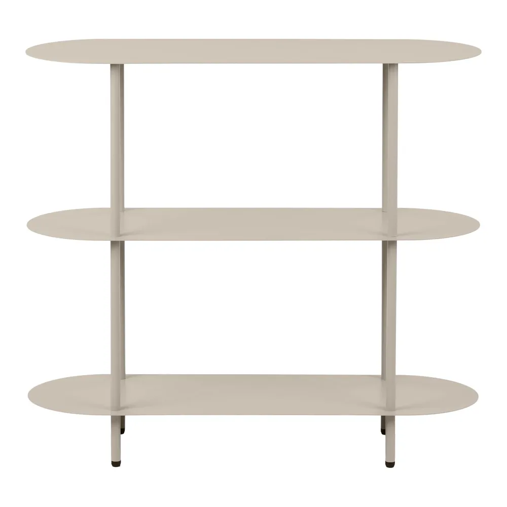 Rieti Etajera cu 3 rafturi, metal, nisipiu 31x90x81 cm