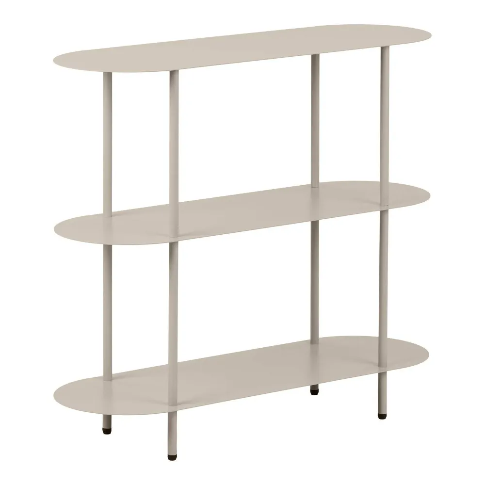 Rieti Etajera cu 3 rafturi, metal, nisipiu 31x90x81 cm