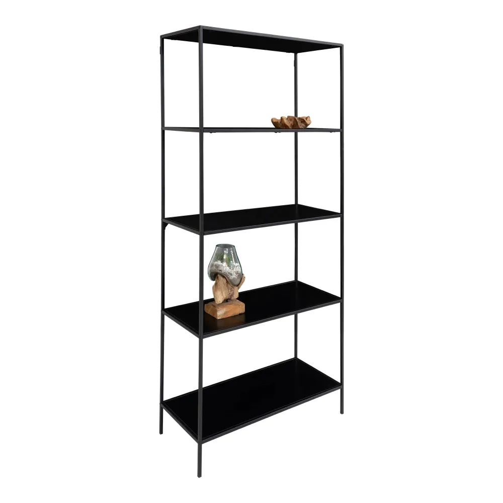 Vita Etajera cu 5 rafturi, metal, negru 80x36x170 cm