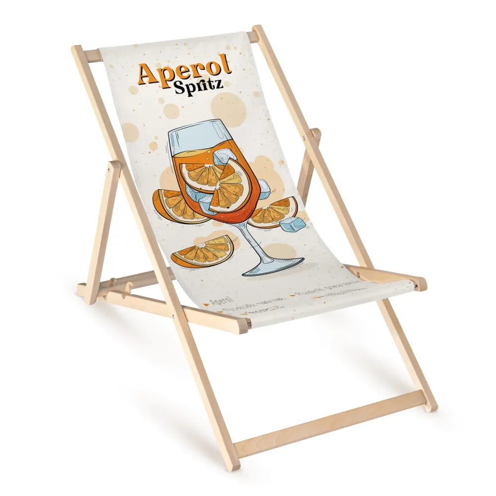 CREAM APEROL SPRITZ șezlong din lemn