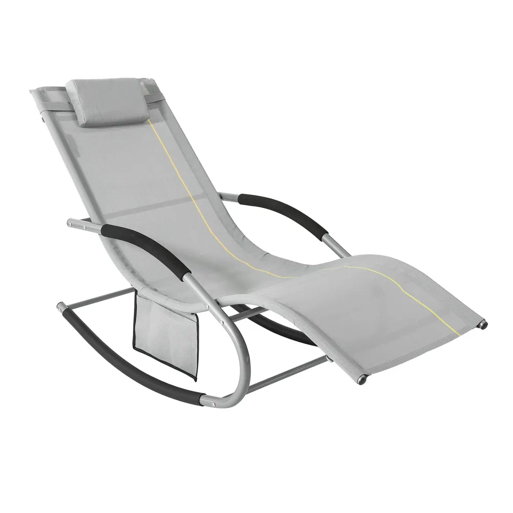 SoBuy Sezlong balansoar cu tetiera 63x150x87cm OGS28-HG