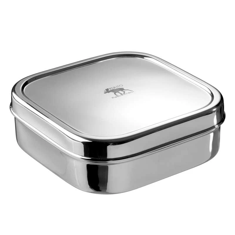 Pulito PureLunchBox Cutie de prânz - Chromed inoxidabil - Pătrat