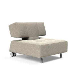 Fotoliu extensibil Long Horn D.E.L. Bouclé Beige 115x85 cm
