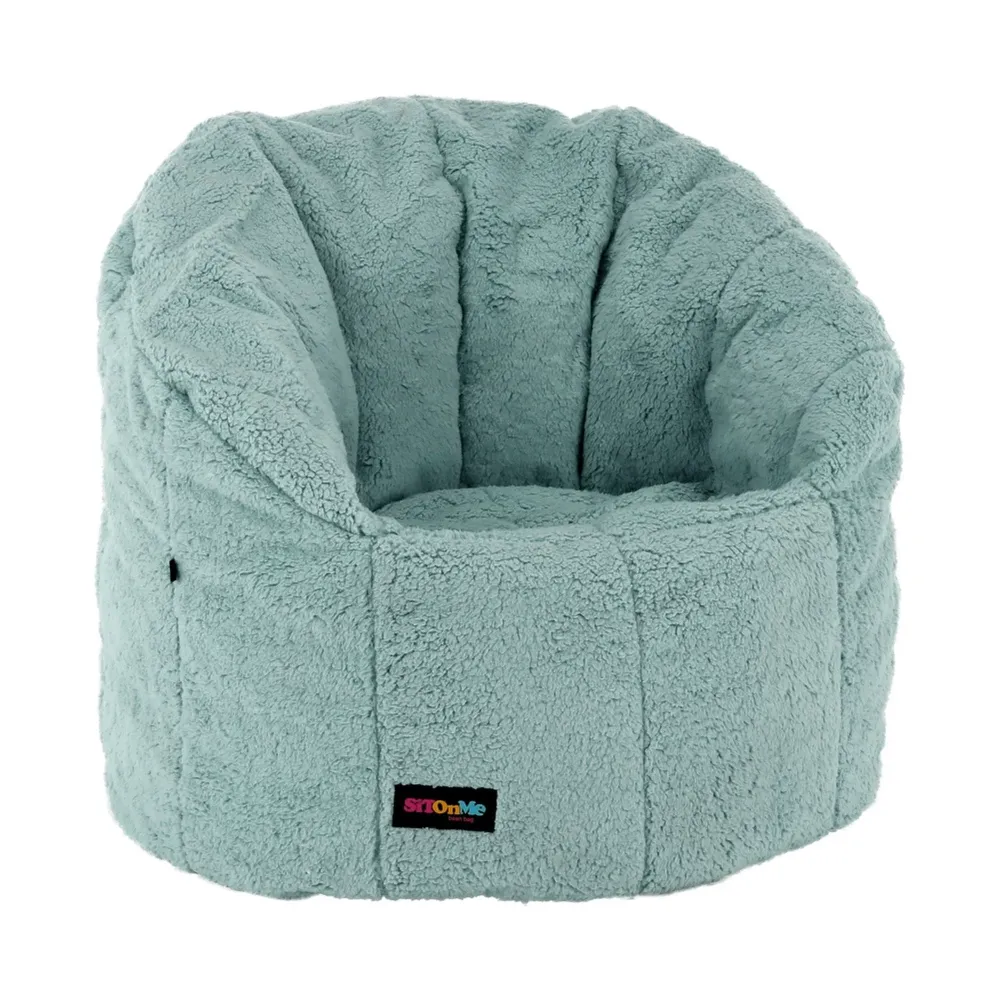 Fotoliu puf ALMERO, verde menta, material textil/ EPS(bilute din polistiren), 75x75x75 cm