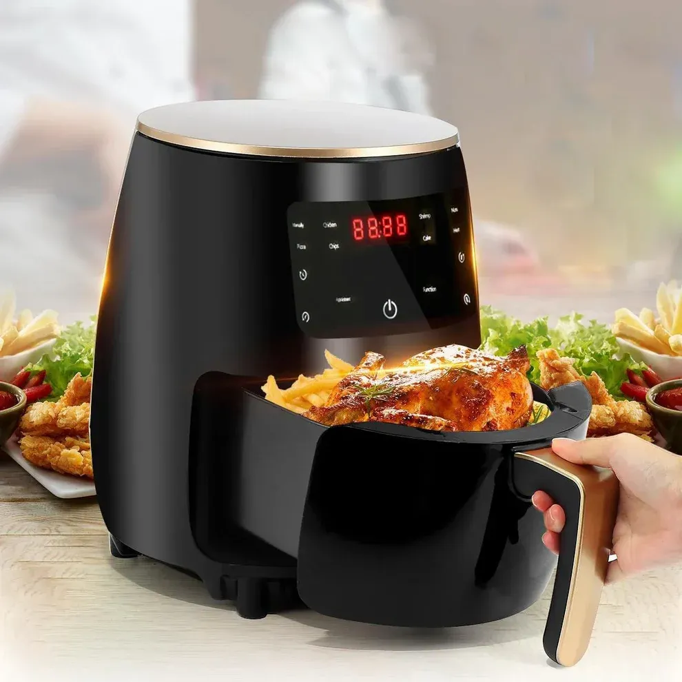 Friteuza cu aer cald, Air Fryer, 2400W, capacitate 6L ,afisaj digital, LCD Touch control