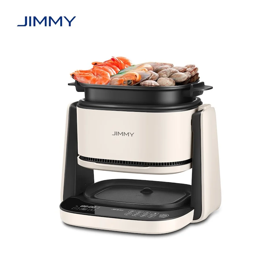 Friteuza cu aer cald JIMMY Air Fryer, Pan Fryer 2--1 4L, 1100W, 8 programe, Display HD Touch Screen
