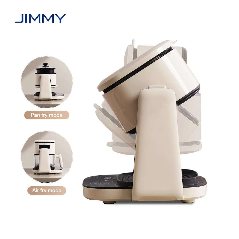 Friteuza cu aer cald JIMMY Air Fryer, Pan Fryer 2--1 4L, 1100W, 8 programe, Display HD Touch Screen
