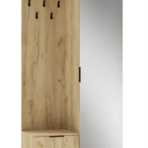Mobiler hol CORAL, stejar auriu, PAL laminat, 100x45x203 cm