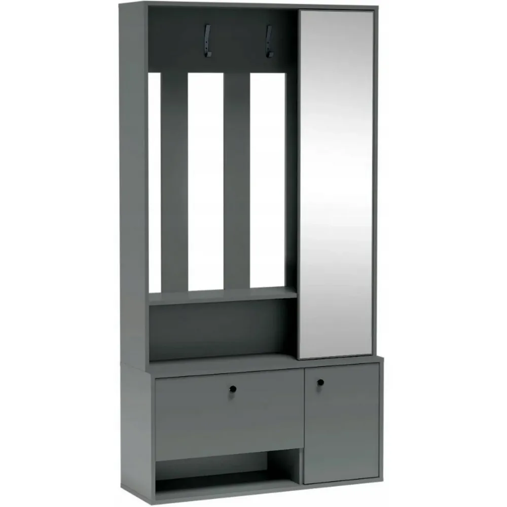 Set hol SPOT, verde, PAL laminat/metal, 100x33x191 cm
