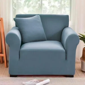 Husa Elastica Fotoliu, Bumbac Elasticizat, UNI, Bleu, S01