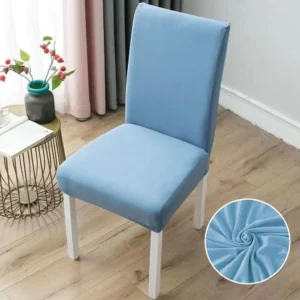 Set 6 Huse Elastice Scaun, Bumbac Elasticizat, Uni, Bleu, C14799