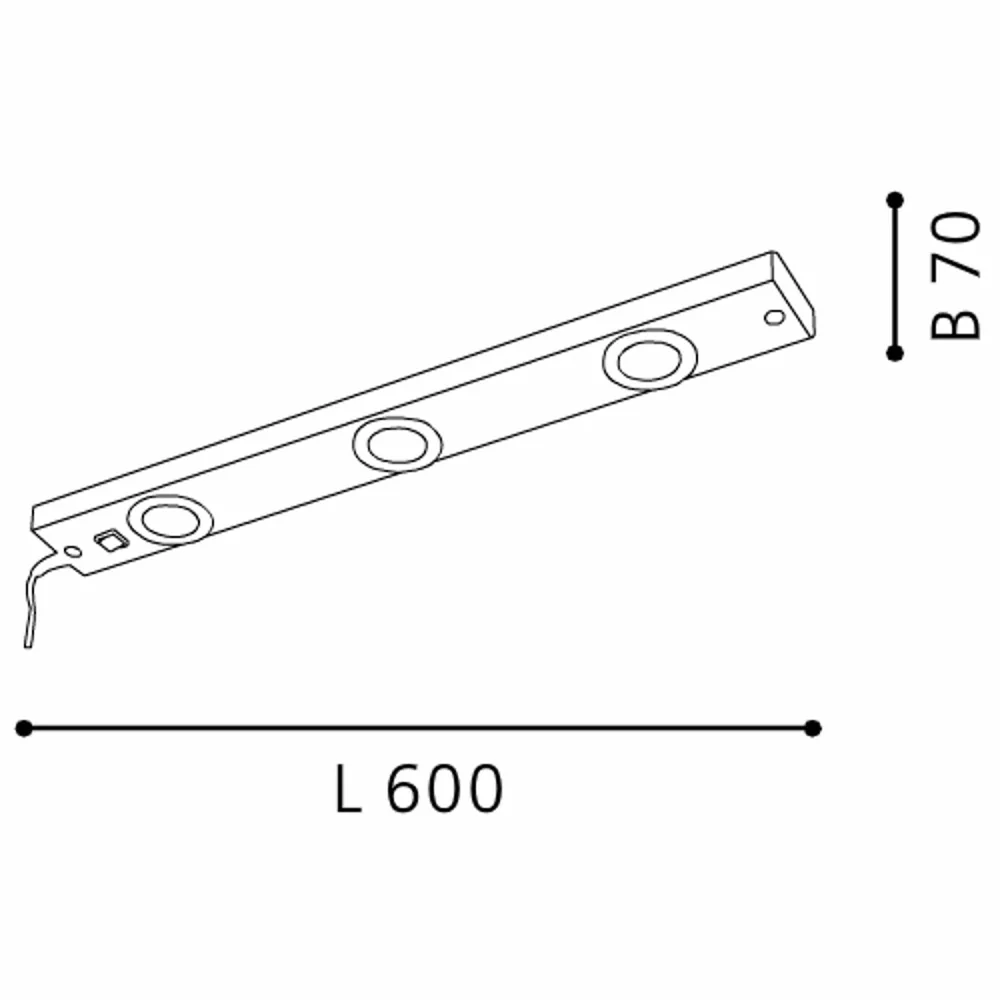 Eglo Kob Led Lampa de mobilier 3x2.3W, nichel